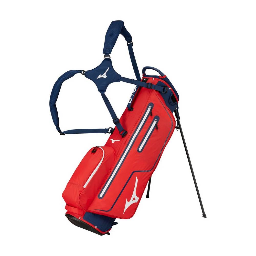 Panske Batoh Mizuno K1-L0 Stand Golf Červené/Námornícka Modrá Vypredaj UTOY41602